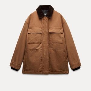 Zara Camel padded jacket, Carhart style S